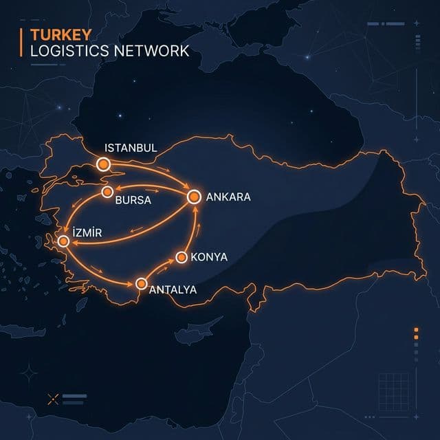 Türkiye Lojistik Rota Haritası